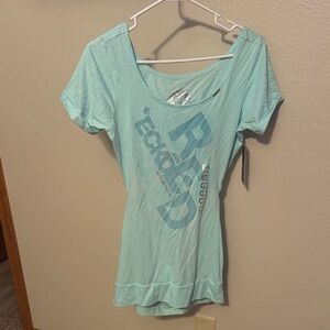 Ecko Vintage Unlimited Women's Aqua Graphic Tee